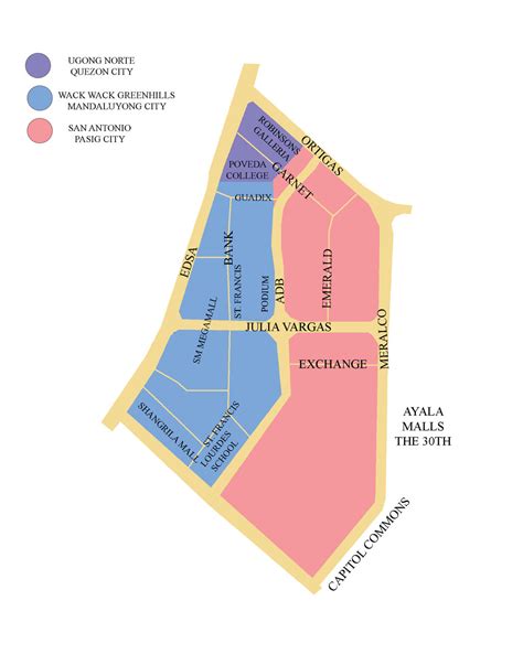 Simplified Map of Ortigas Center by kazumikikuchi on DeviantArt