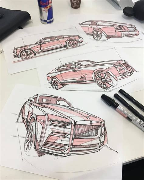 CarDesignConcept ™︎ on Instagram: “ROLLS ROYCE SKETCHES FINISHED WITH ...