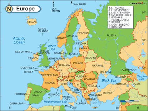 Map Of Europe Including Denmark - Drucie Kimberley