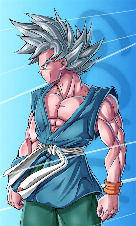 I drew Mastered Ultra Instinct Goku in the End of Z Gi! : dbz