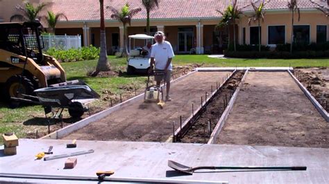 SHUFFLEBOARD COURT CONSTRUCTION PROCESS: Preliminary Phase 3 - Prepping ...