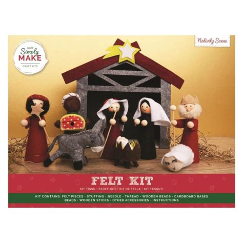 West Designs Simply Make Felt Nativity Christmas Scene Kit