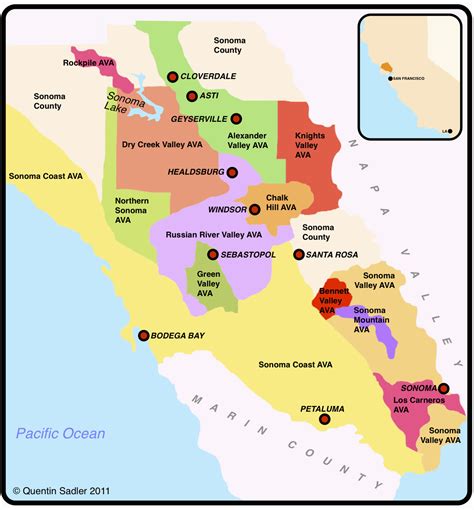 Wine Regions Of California Map | secretmuseum