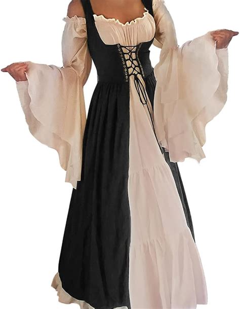 Abaowedding Womens's Medieval Renaissance Costume Cosplay Over Dress ...