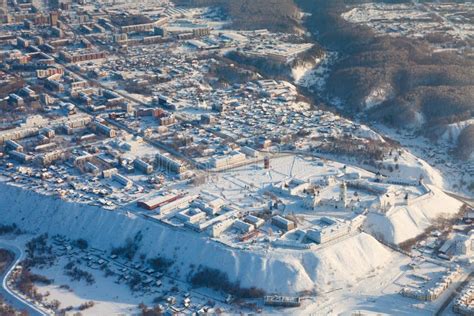 Tobolsk, Tyumen Region, Russia in Winter, Top View Stock Image - Image ...