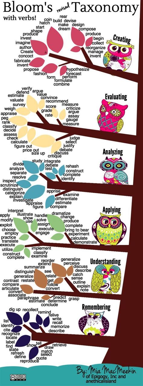 Blooms-Revised-Taxonomy-Action-Verbs-infographic - e-Learning Infographics