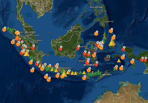 Indonesian Volcano Map