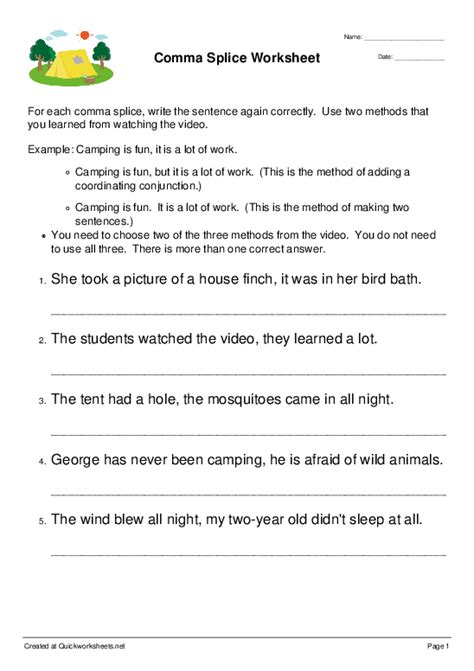 Commas Types Worksheets - WorksheetsCity