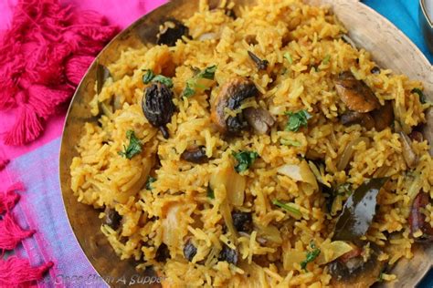 Mushroom Biryani -- in Hyderabadi style