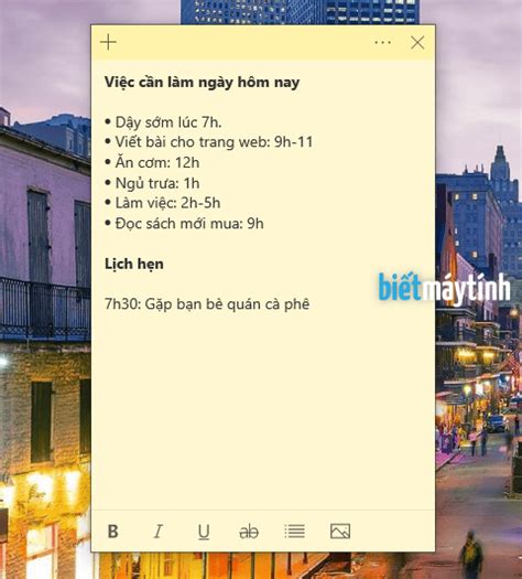 Cách ghim Sticky Notes trên Desktop nhanh | Biết máy tính