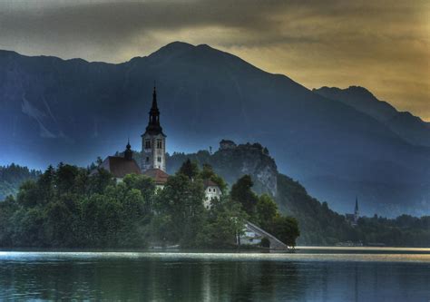 Sunrise on Lake Bled Photograph by Don Wolf