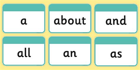 Year 1 High Frequency Words Flashcards