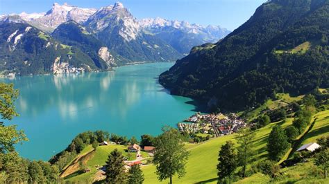 landscape, Lake Lucerne, Lake, Mountains, Nature, Switzerland ...