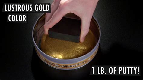 Huge Tin of Gold Magnetic Putty: One pound of shimmering magnetized putty.