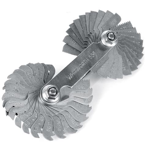 Imperial & Metric Screw Pitch Thread Gauge with 52 Leaves Measure 4-62 ...