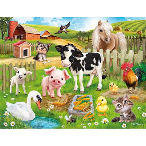 Farm Animal Club 200 Large Piece Jigsaw Puzzle | Bits and Pieces