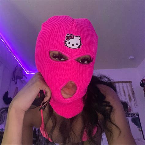 Hello Kitty 3 Loch Gestrickte Ski-Maske | Etsy