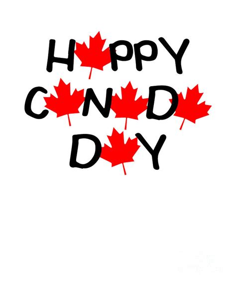 Happy Canada Day Maple Leaf Letters Digital Art by Mike G