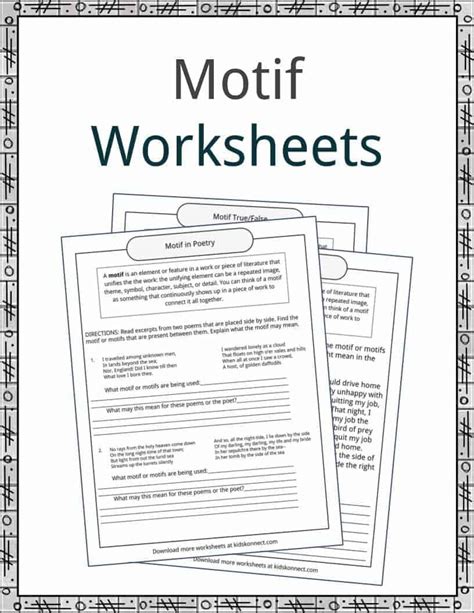 Motif Examples, Definition and Worksheets | KidsKonnect