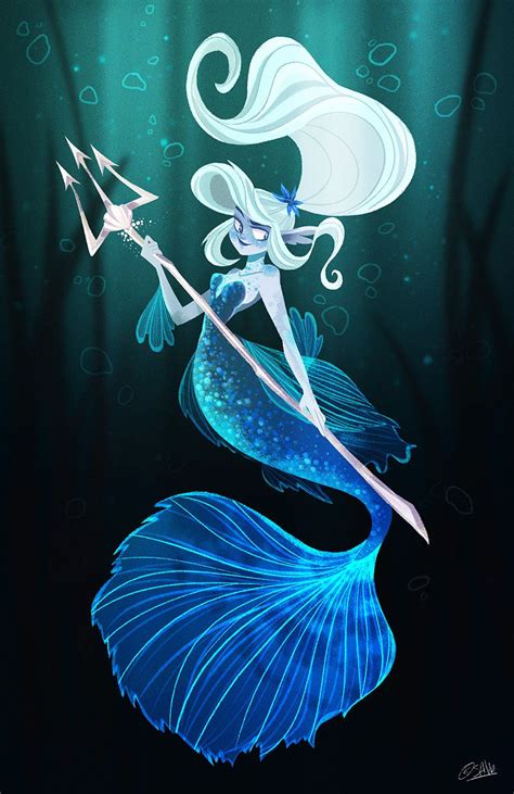 ArtStation - Fighting Fish Mermaid, Samantha Germaine Sim Violet1202 ...