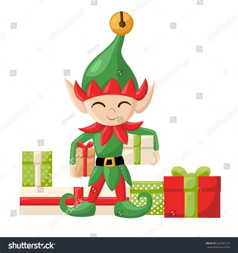 Elf Santa Claus Santas Elves Preparing Stock Vector (Royalty Free ...