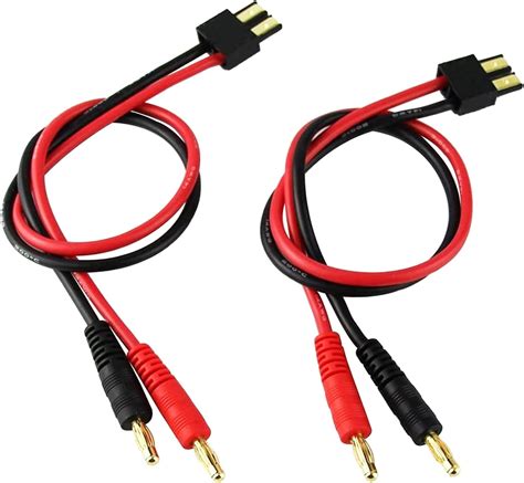 Amazon.com: FLY RC 2pcs RC Lipo Battery Charge Cable with 4.0mm Gold ...