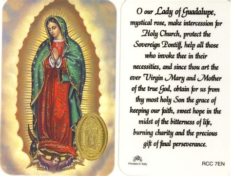 Prayer Printable Our Lady Of Guadalupe