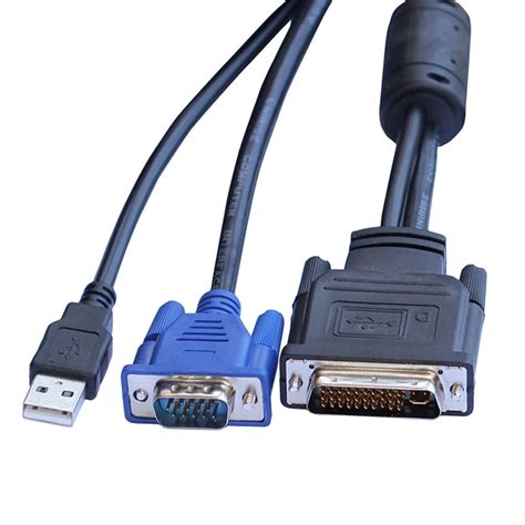 DVI M1 DA 30+5 pin to VGA Dual link+ USB Projector cable 1.7m-in VGA ...