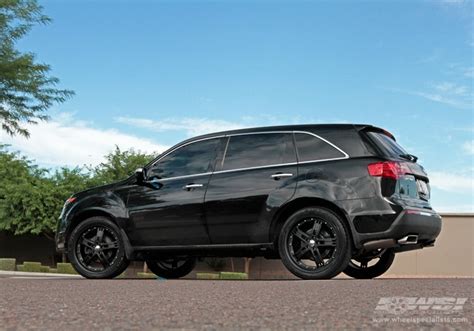 2010 Acura MDX with 22" Giovanna Lisbon in Matte Black wheels | Wheel ...