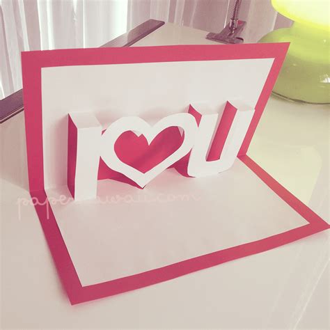 Pop Up Card Tutorial - Valentines day - Paper Kawaii | Pop up card ...