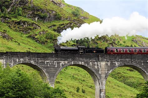 Steam Train On Glenfinnan Viaduct - Known From Harry Potter Photograph ...