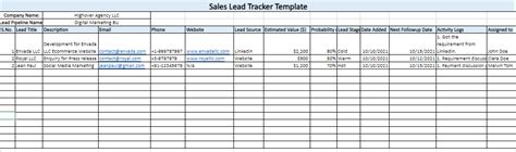 Free Sales Lead Tracker Excel Template