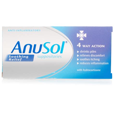 Anusol Soothing Relief Suppositories | Chemist Direct