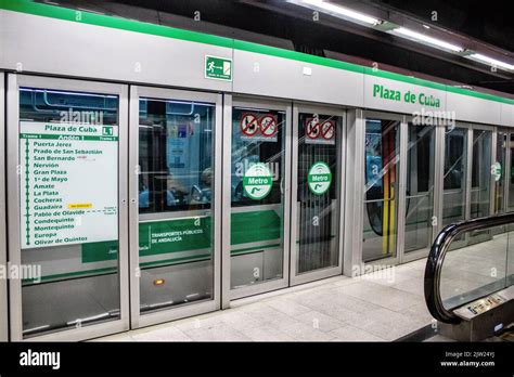 Seville, Spain - September 01, 2022 The Seville metro is a public ...