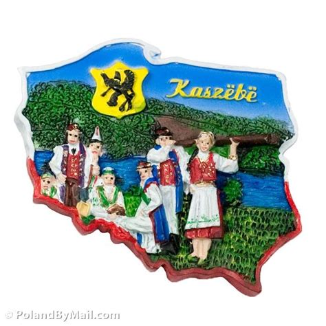 Poland Map Magnet - Kaszuby, Kaszubians