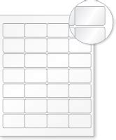 Blank Laser Printable Label Sheets, 1.25in. x 2in. Labels, SKU: LZR-VL ...