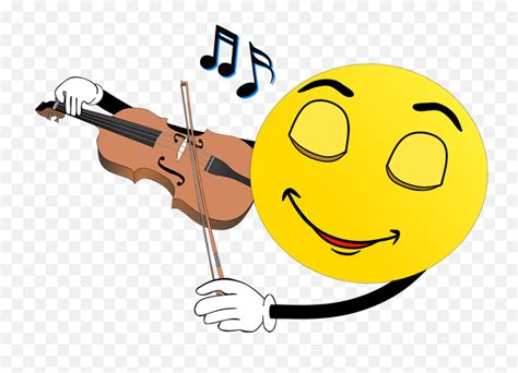 Violin Instrument Classical - Smiley Emoji,Music Note Emoticon - free ...