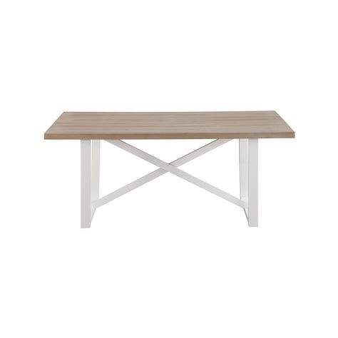 HomeStar Havana Rectangular Wooden Dining Table 180cm - White ...