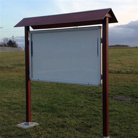 Trail External Notice Board with Wooden Canopy | Notice Board Company ...