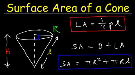 Area Of Cone Formula Worksheet