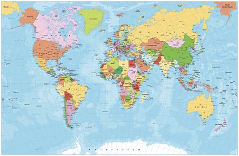 Political Map Of World With Countries And Capitals