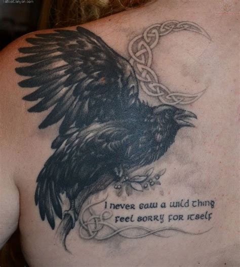 Flying Raven And Celtic Moon Tattoo picture 324 | Raven tattoo, Alchemy ...