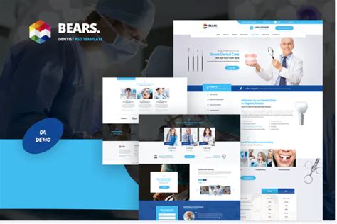 Bear’s – Medical Dentist PSD Template - Biggest Collection Of GPL ...