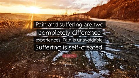 Noah Levine Quote: “Pain and suffering are two completely difference ...