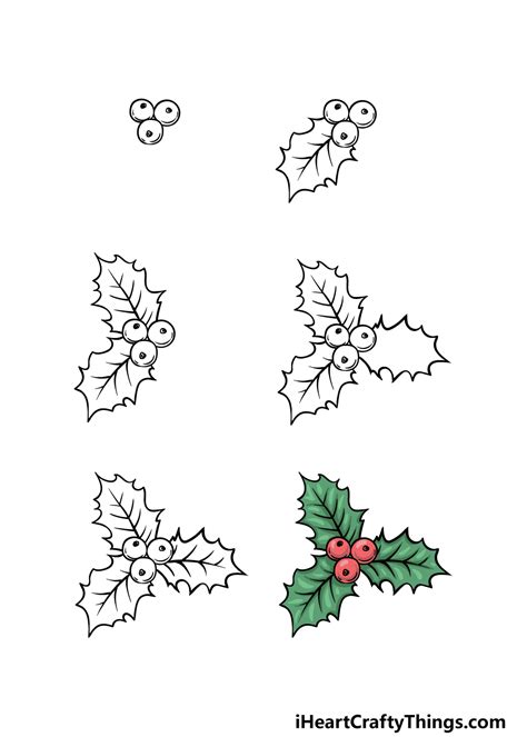 How Do You Draw Holly Leaves - Dellinger Knobson