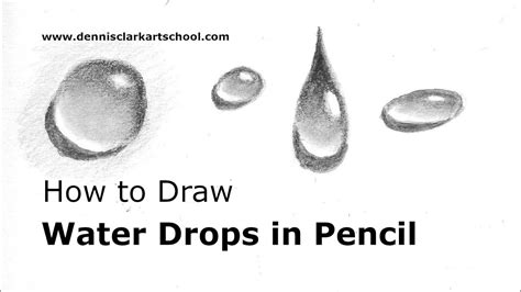 Water Droplet Pencil Drawing