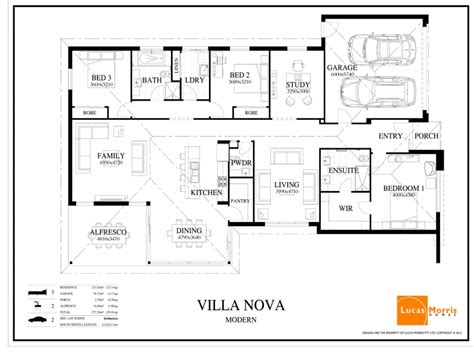 Znalezione obrazy dla zapytania modern one story floor plans | Luxury ...