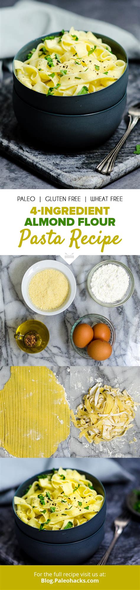 4-Ingredient Almond Flour Pasta Recipe | Paleo, Gluten Free, Wheat Free