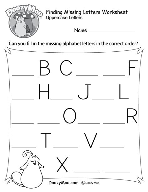 Alphabet Worksheets (Free Printables) - Doozy Moo