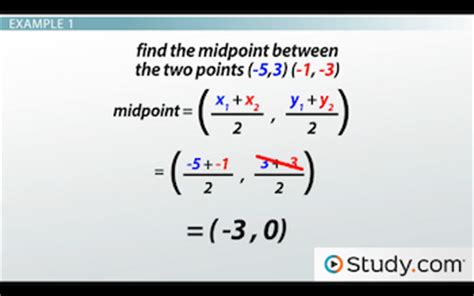 Midpoint | Formula & Examples - Lesson | Study.com